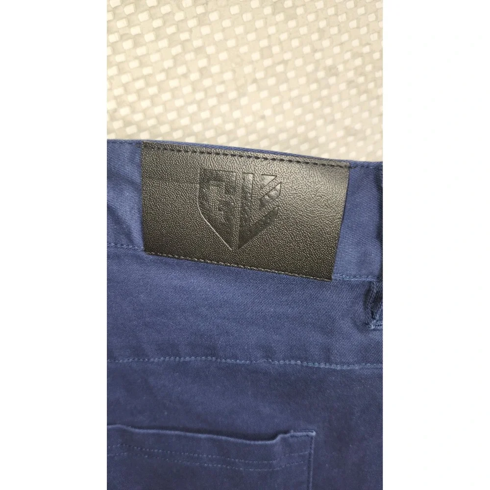 GRAHAM LUXE Navy Blue Chino Stretch Pants Mens Size‎ 36 x 32 Flat Front